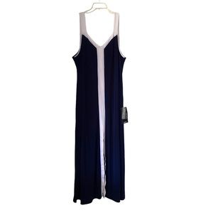 NWT Women's VIP Knits by Avenue Long Blue Maxi Dress Sz 22/24 Wedding Bridesmaid